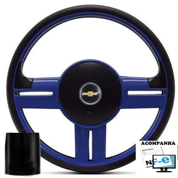 Imagem de Volante Esportivo Opala 68-77 Caravan 75-77 Rallye Surf + Cubo Tampa Acionado Buzina Chevrolet Gm