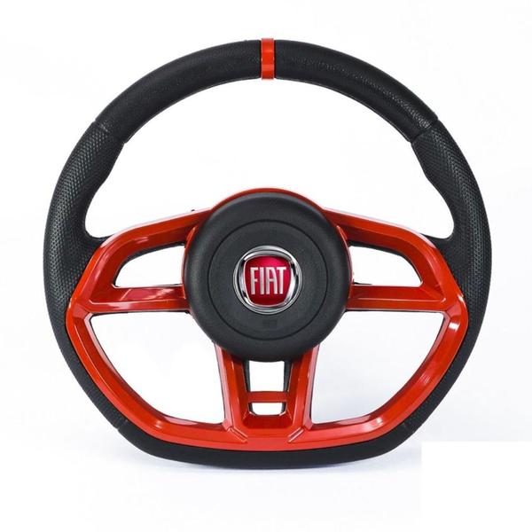 Imagem de Volante Fiat Preto/Vermelho