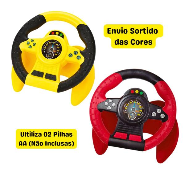 Imagem de Volante Giro 360 Brinquedo Com Som E Alça Para Carro Ventosa