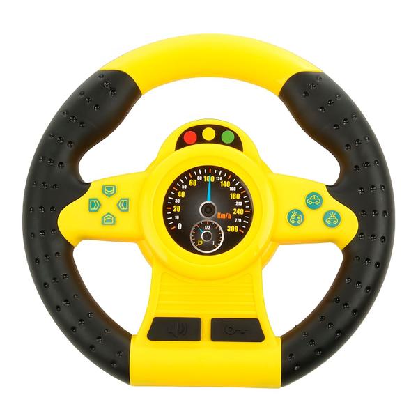 Imagem de Volante Giro 360 Brinquedo Som Música Com Alça Carro Ventosa Dm Toys