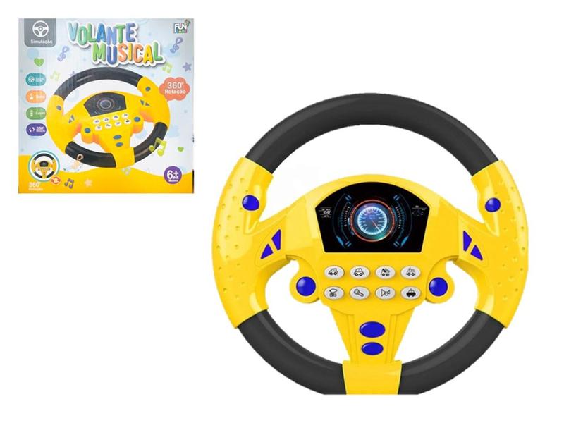 Volante Infantil Brinquedo Mini Volante Educativo + Sons Divertidos E Interativos - TOY KING Imagem de Volante Infantil Brinquedo Mini Volante Educativo + Sons Divertidos E Interativos