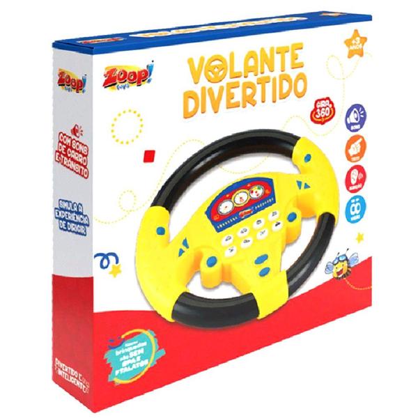 Imagem de Volante Infantil Divertido Musical Gira 360 Graus Sons Carro Base Com Ventosa