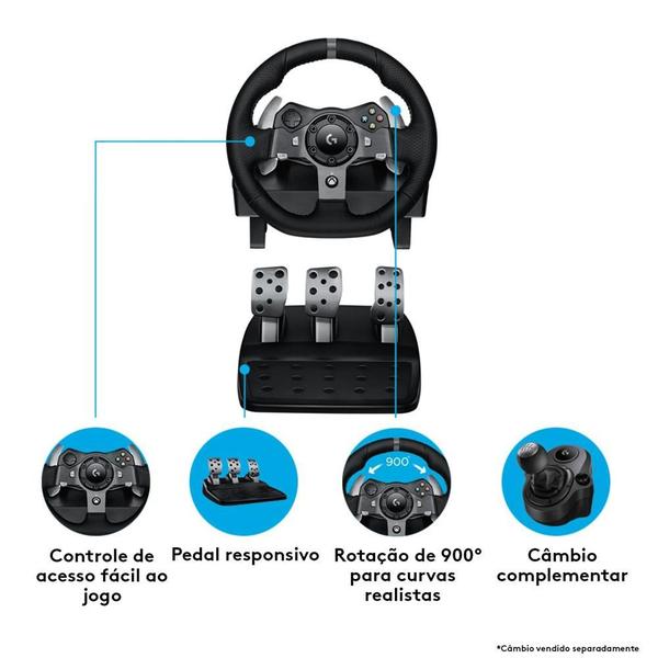 Volante Logitech G920 Driving Force para Xbox Series XS Xbox One e PC 941 000122 Controle Simulador Magazine Grupopromotop