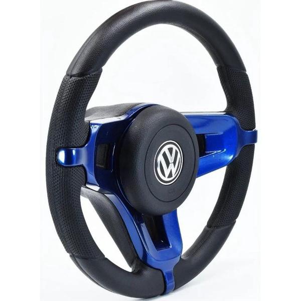 Imagem de Volante Mustang Vw 77 78 79 80 81 82 83 84 85 Fusca Gti Azul