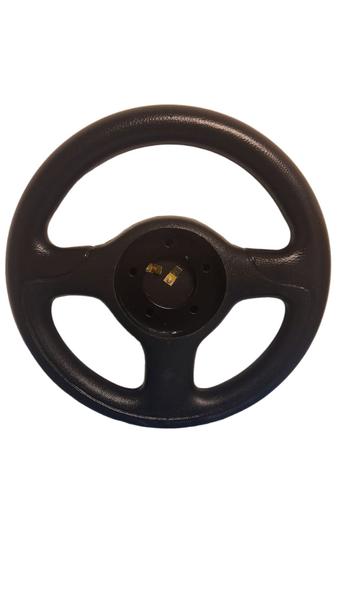 Imagem de Volante P/ Mini Buggy Buggy C/ Acionador De Buzina S/ Cubo - Logo Preto