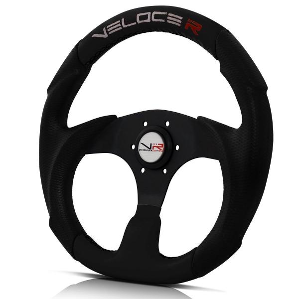 Imagem de Volante para Buggy Veloce Racing Preto e Preto  sem cubo 33 CM