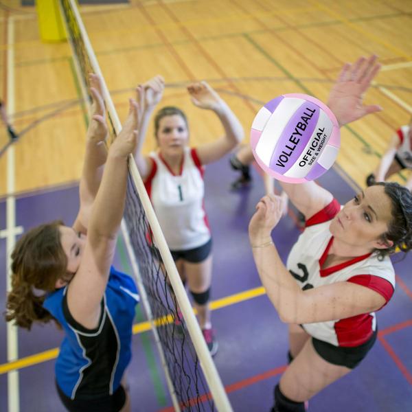 Imagem de Voleibol Sawowkuya Pink/Purple, tamanho oficial 5, com bomba