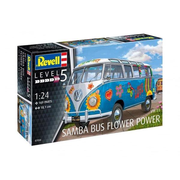 Imagem de Volkswagen Kombi T1 Samba Bus Flower Power 1/24 Revell 7050