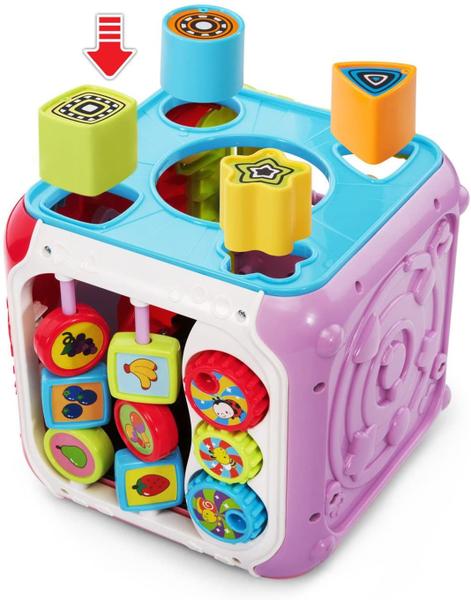 Imagem de VTech Sort and Discovery Activity Cube (Embalagem Livre de Frustração), Rosa