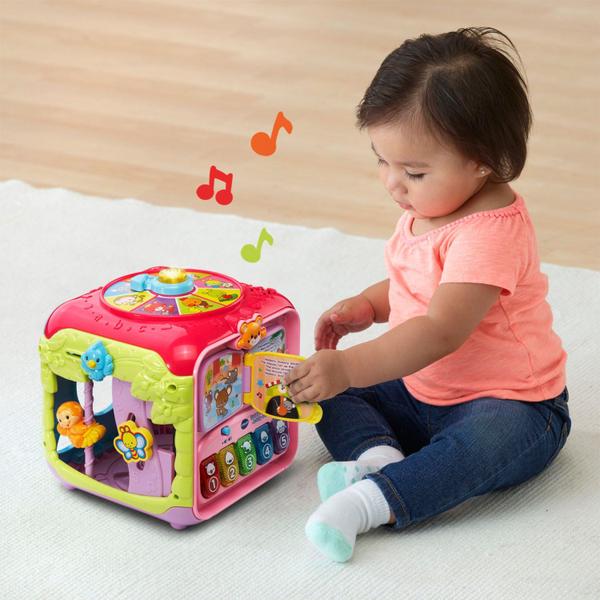 Imagem de VTech Sort and Discovery Activity Cube (Embalagem Livre de Frustração), Rosa