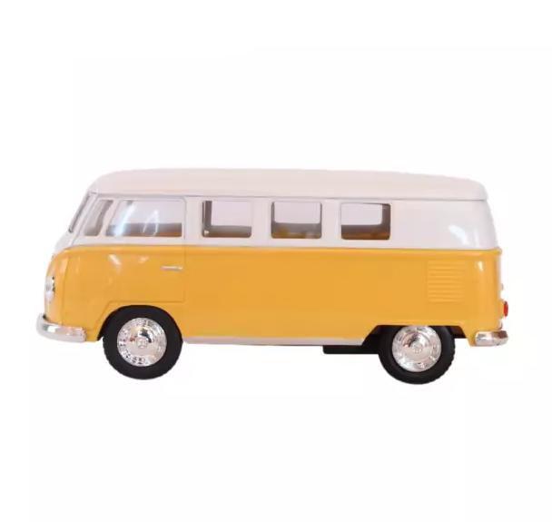 Imagem de Vw Kombi Nacional Metal 1962 Kinsmart 1:32 Amarelo