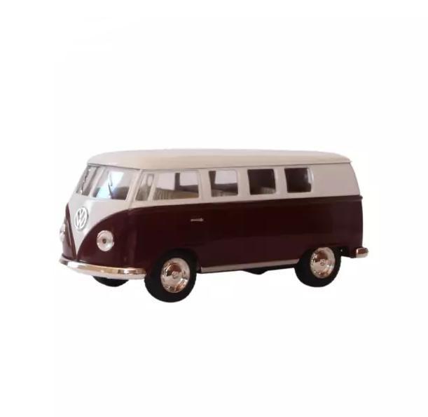 Imagem de Vw Kombi Nacional Metal 1962 Kinsmart 1:32 Marrom