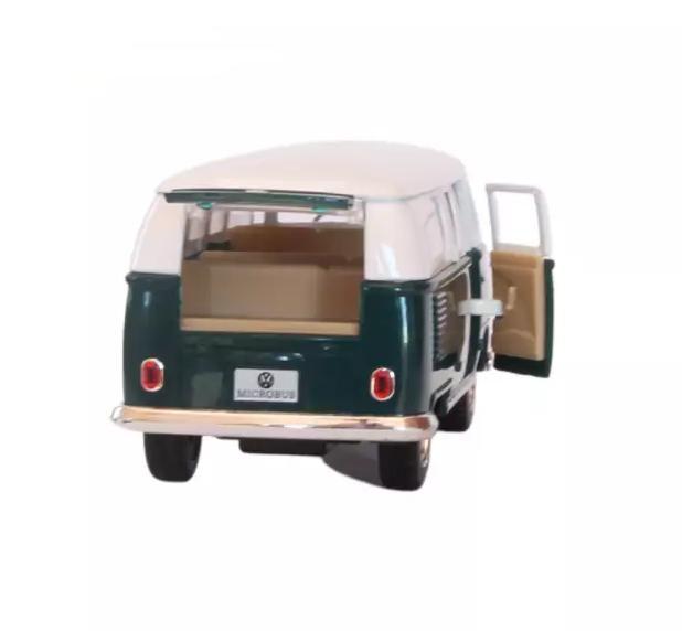 Imagem de Vw Kombi Nacional Metal 1962 Kinsmart 1:32 Verde Forte