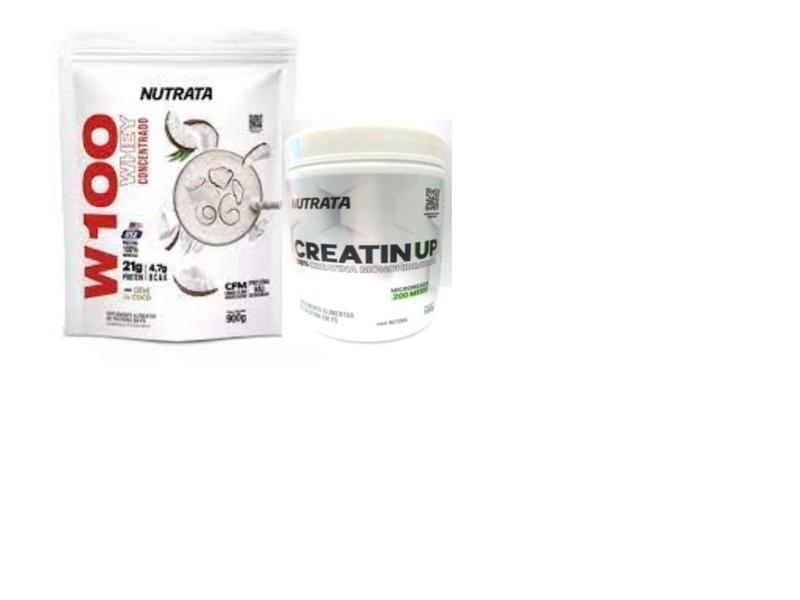 Imagem de W 100%  Protein 900g  + Creatina 100g Pura