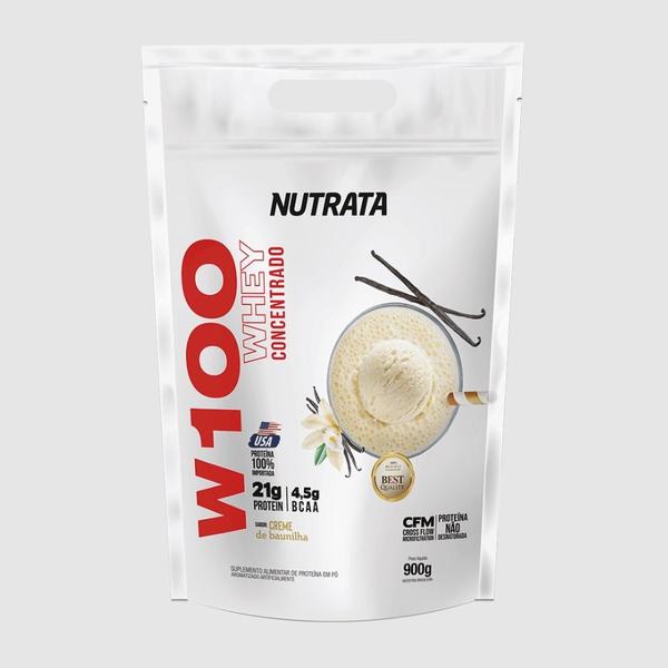 Imagem de W100 RF Whey Concentrado Baunilha 900g  - Nutrata