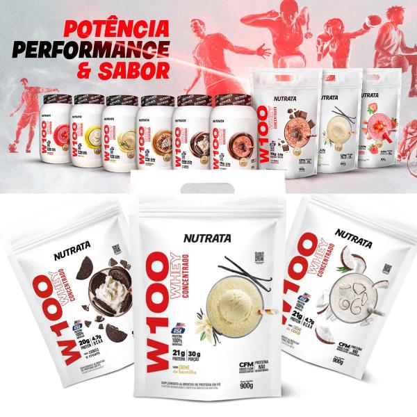 Imagem de W100 Whey Protein Nutrata Gourmet 100% concentrado Puro 900g