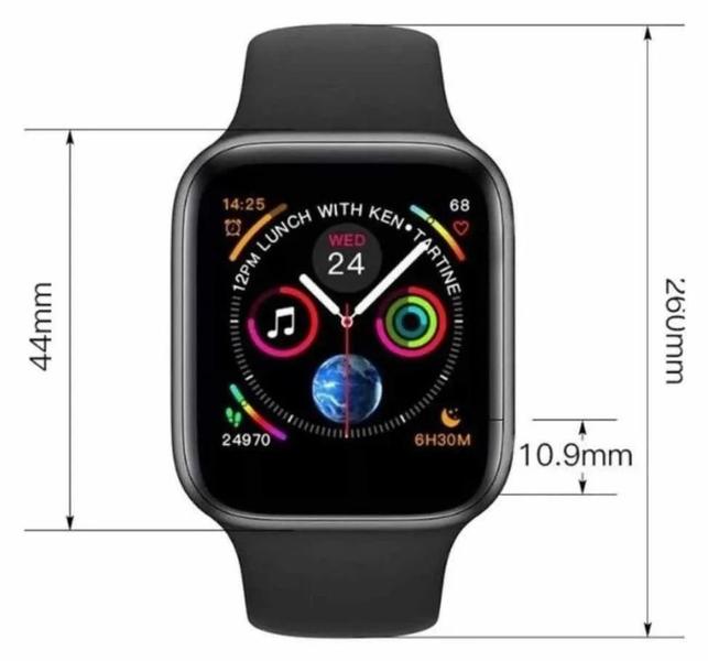 Imagem de W26 Relógio Inteligente SmartWatch Series 6 bluetooth Menu Colmeia Troca Pulseira Android iOS 