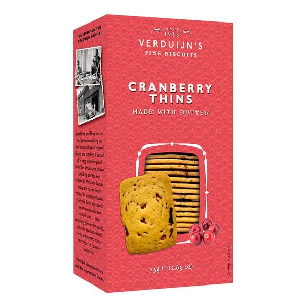Wafer Amanteigado com Cranberry Verduijn's 75g - Verduijns Imagem de Wafer Amanteigado com Cranberry Verduijn's 75g