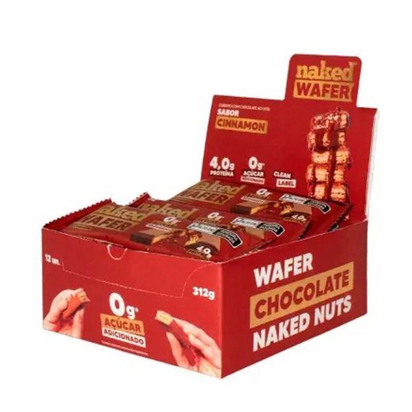 Wafer Cinnamon Com Proteína Naked Nuts (Cx 12Un De 26G) Imagem de Wafer Cinnamon Com Proteína Naked Nuts (Cx 12Un De 26G)