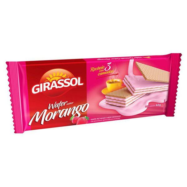 Wafer Girassol Morango 60g Imagem de Wafer Girassol Morango 60g