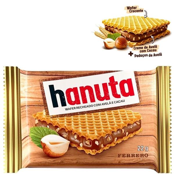 Wafer Hanuta Avelã e Cacau 22g Imagem de Wafer Hanuta Avelã e Cacau 22g