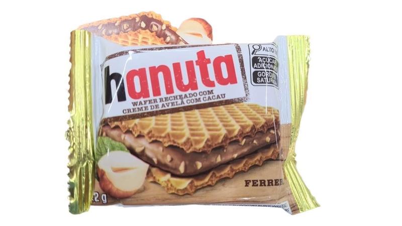 Imagem de Wafer Hanuta Creme De Avela Com Cacau Ferrero C/12 Unidades