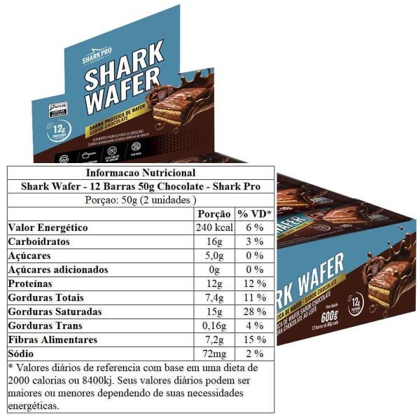 Imagem de Wafer Proteico 12 Unidades - Shark Pro (chocolate)