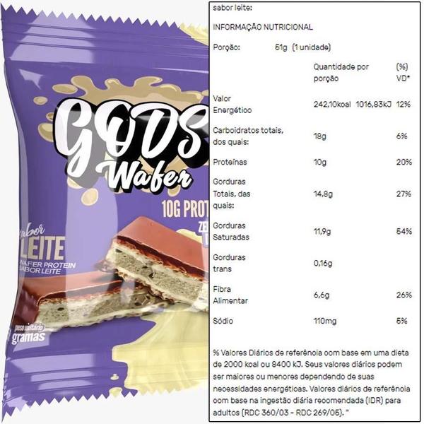 Imagem de Wafer Protein Gods Wafer 10G Proteinas 51G Canibal Inc Leite