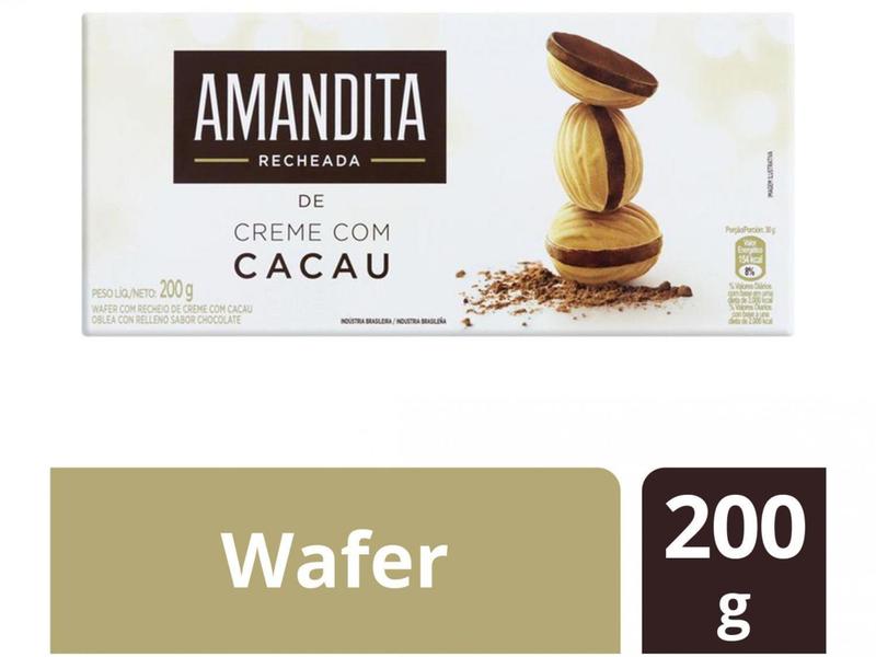 Imagem de Wafer Recheado Chocolate Amandita 200g