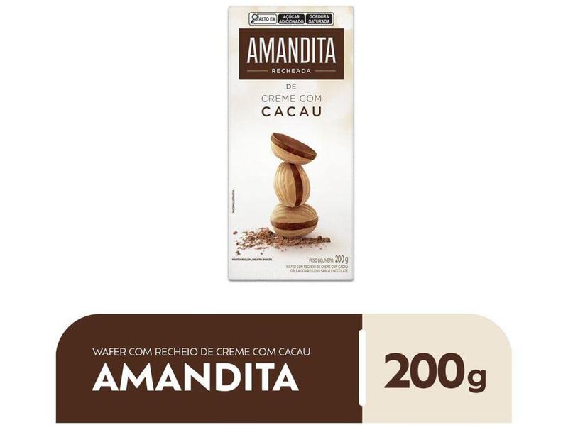 Imagem de Wafer Recheado Chocolate Amandita 200g