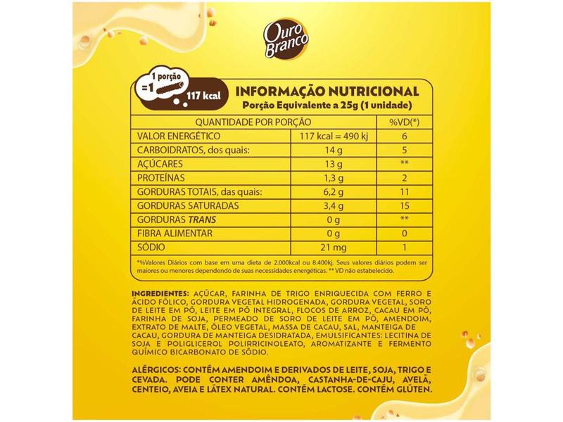 Imagem de Wafer Recheado Chocolate Branco Stick Lacta 25g - 15 Unidades