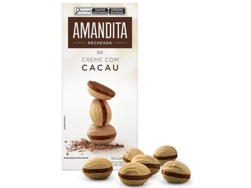 Imagem de Wafer Recheio Chocolate Amandita 200g - 2 Caixas