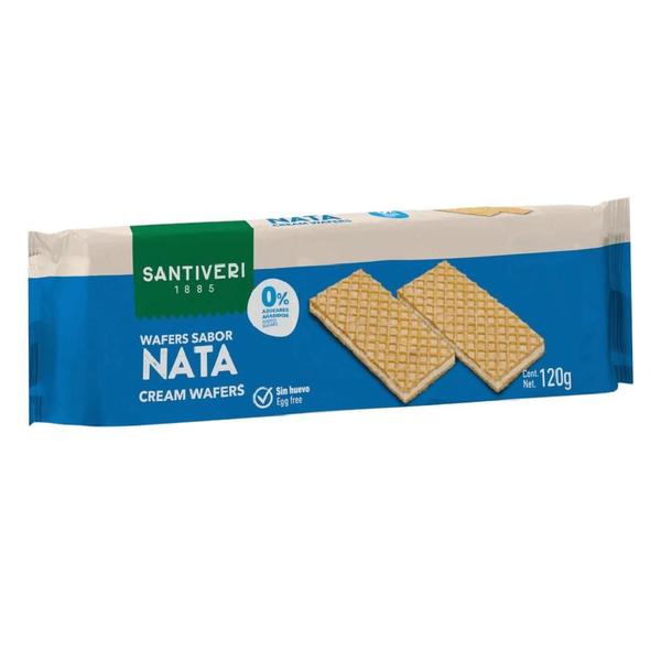 Imagem de Wafer Sem Açúcar Nata Cream Santiveri 120g