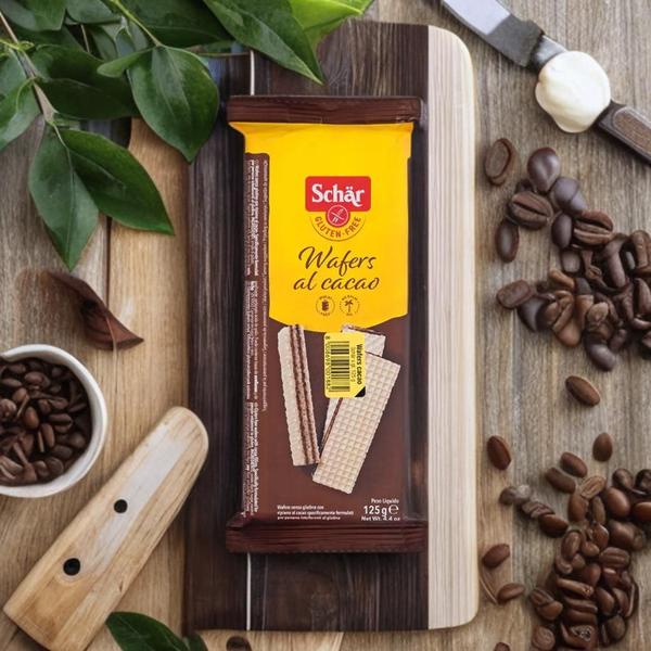 Wafers Al Cacao Sem Glúten Schar 125G (4 Pacotes) Imagem de Wafers Al Cacao Sem Glúten Schar 125G (4 Pacotes)