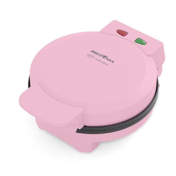 Imagem de Waffle Maker Britânia Rosa Antiaderente 850W - BRITANIA - 110v