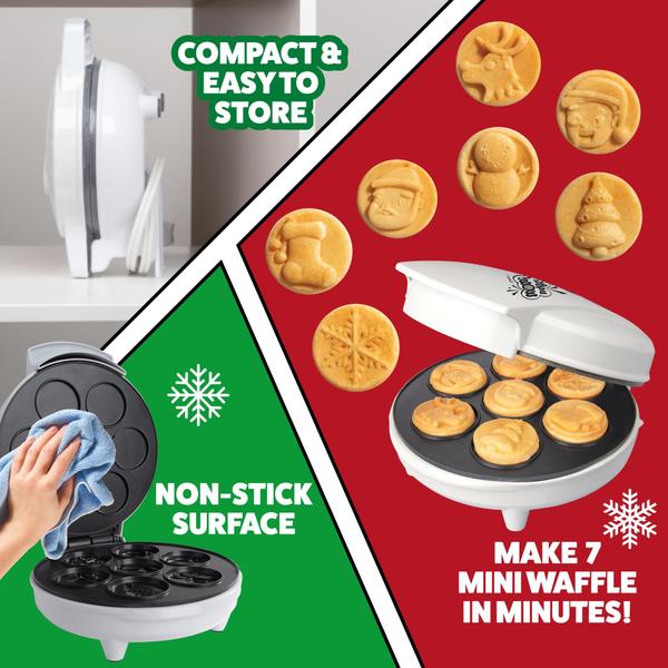 Waffle Maker Waffle Uau! Antiaderente Christmas Cheer Holiday - Waffle Wow! Imagem de Waffle Maker Waffle Uau! Antiaderente Christmas Cheer Holiday