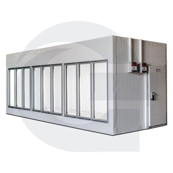 Walk in Cooler Gallant Resfriados 9 Portas Vidro com Piso Painel 220V/3F CWRCP-09 Imagem de Walk in Cooler Gallant Resfriados 9 Portas Vidro com Piso Painel 220V/3F CWRCP-09