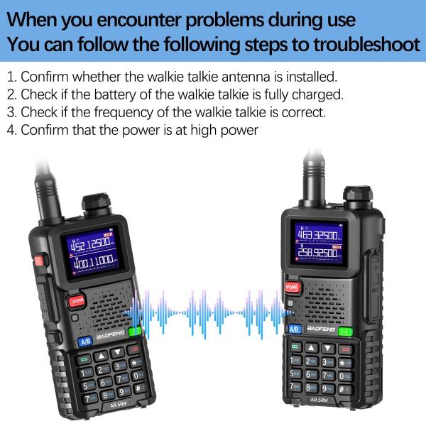 Imagem de Walkie Talkie BAOFENG AR-5RM 10W 999CH de longo alcance tipo C