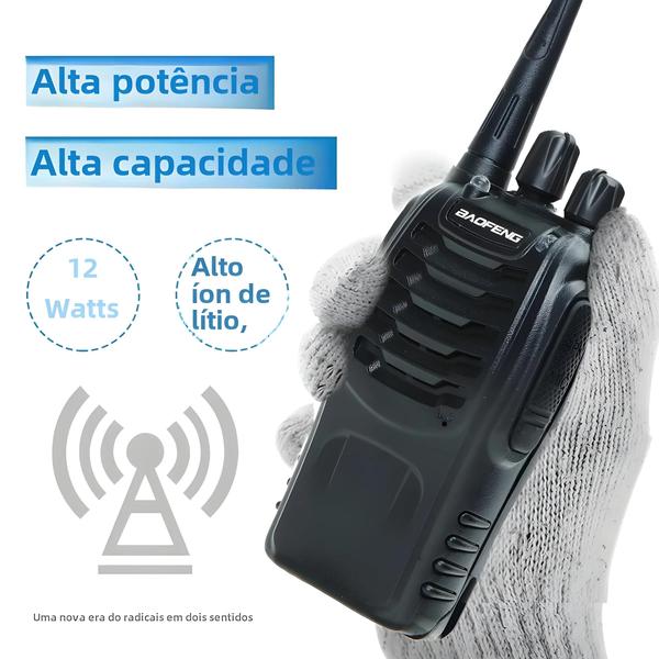 Imagem de Walkie Talkie Baofeng BF-888S 12W - Banda Dupla UHF 400-470MHz com Alcance Longo