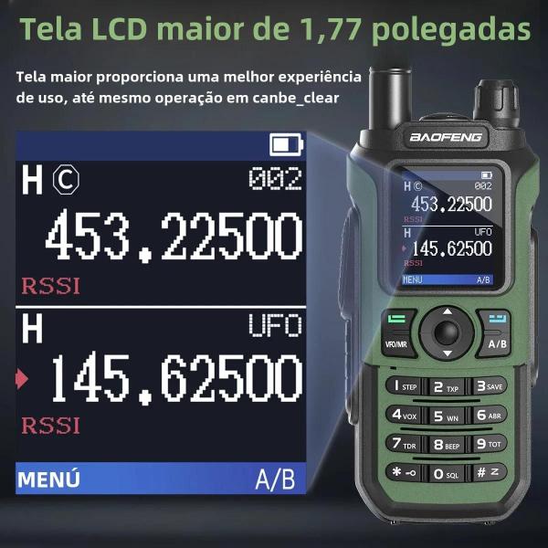 Imagem de Walkie Talkie Baofeng UV-21 Pro V2 - Multibanda, Portátil e com Tipo-C - Ideal para Caça