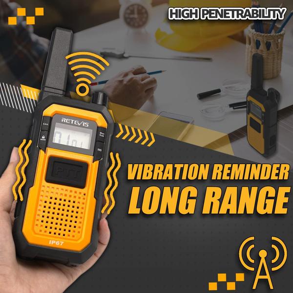 Imagem de Walkie Talkies Retevis RB48 à prova d'água, pacote com 2 unidades, amarelo