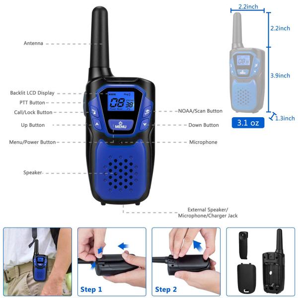 Imagem de Walkie Talkies Topsung recarregável de longo alcance para adultos