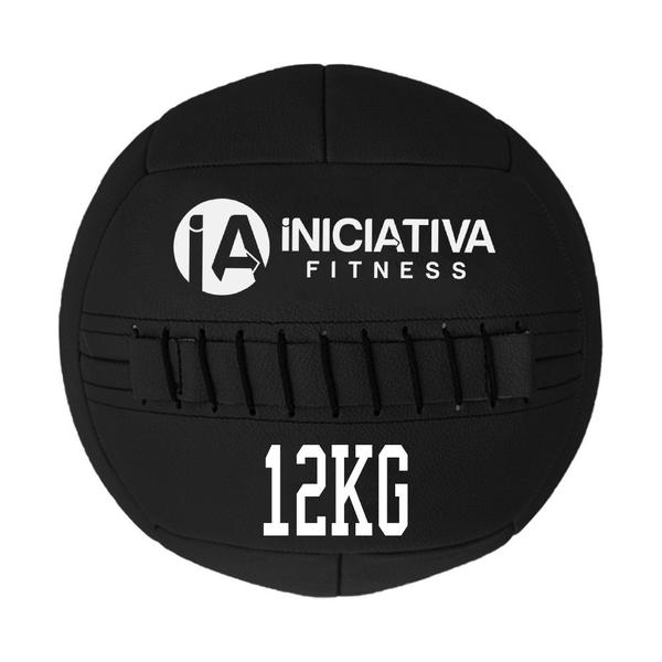 Imagem de Wall ball 26lb / 12kg - preta  iniciativa fitness