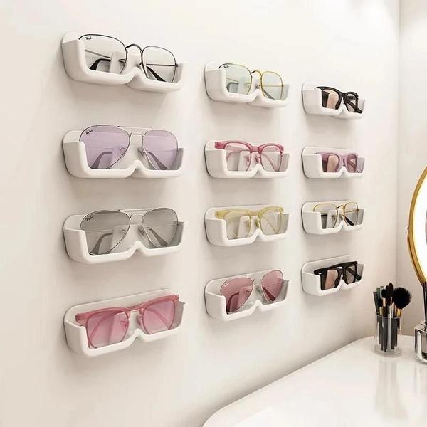 Imagem de Wall-montado perfurado óculos Display Cabinet, Sunglasses Storage Box, Rack, Home Tidying, livre