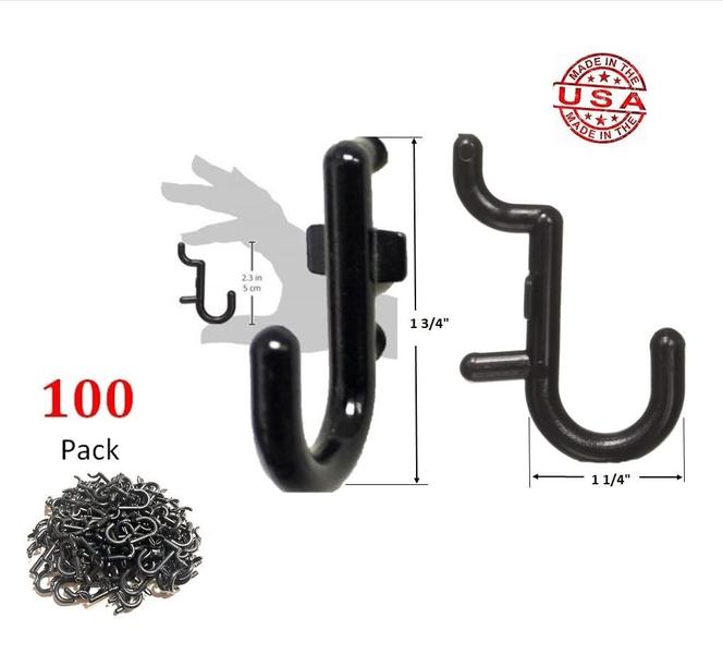 Imagem de WallPeg Locking Pegboard Hooks - 100 pk. Flex-Lock J Style para Peg Board Tool Organizer - AM 114 B