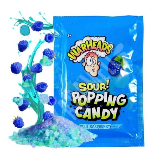 Imagem de Warheads Pop Candy Sour Blue Raspberry 9G (20 Pacotes)