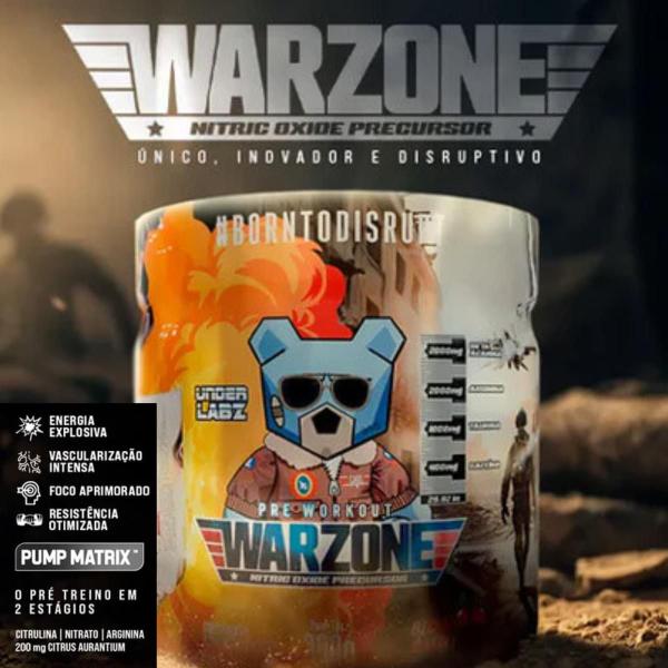 Imagem de Warzone Pré Treino Under Labz Pump Matrix Arginina Beta 150g