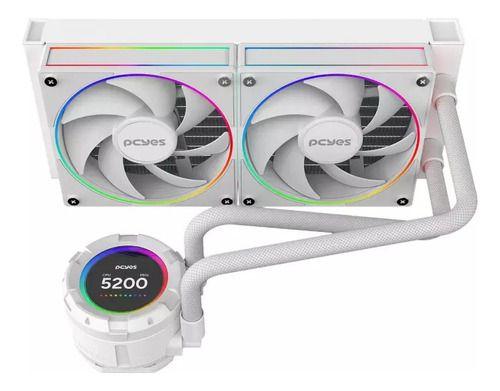 Imagem de Water Cooler Pcyes Vision 240mm White Ghost - Tela Lcd 2,1