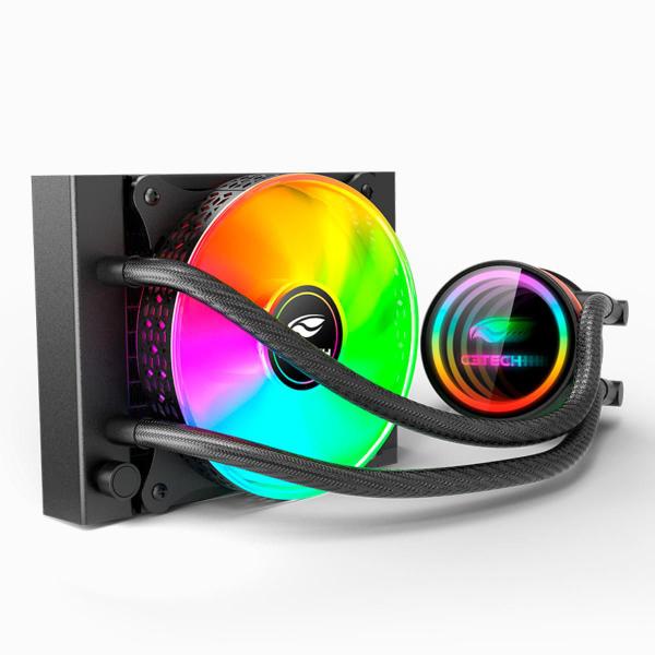 Imagem de Water Cooler RGB Gamer 120mm Completo com Pump Potente para Processador Intel e Amd C3tech Gaming Series