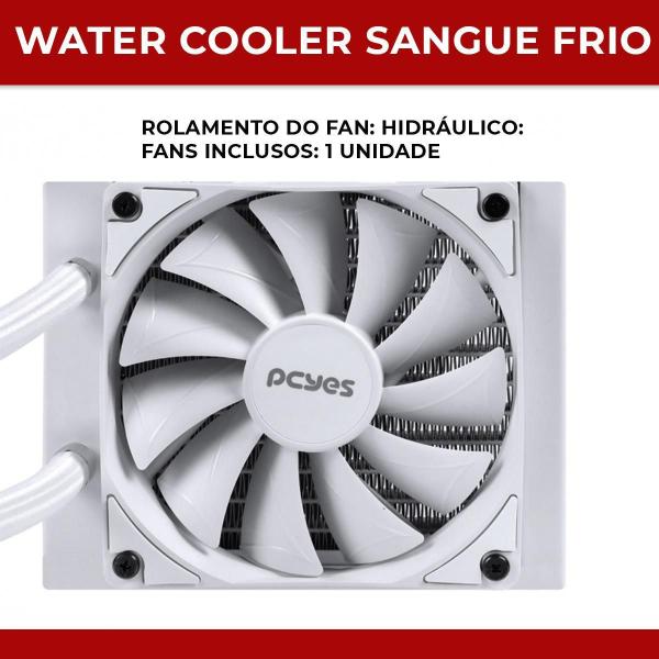 Imagem de Water Cooler Sangue Frio 2 120Mm Intel/Amd Branco Tdp 200W